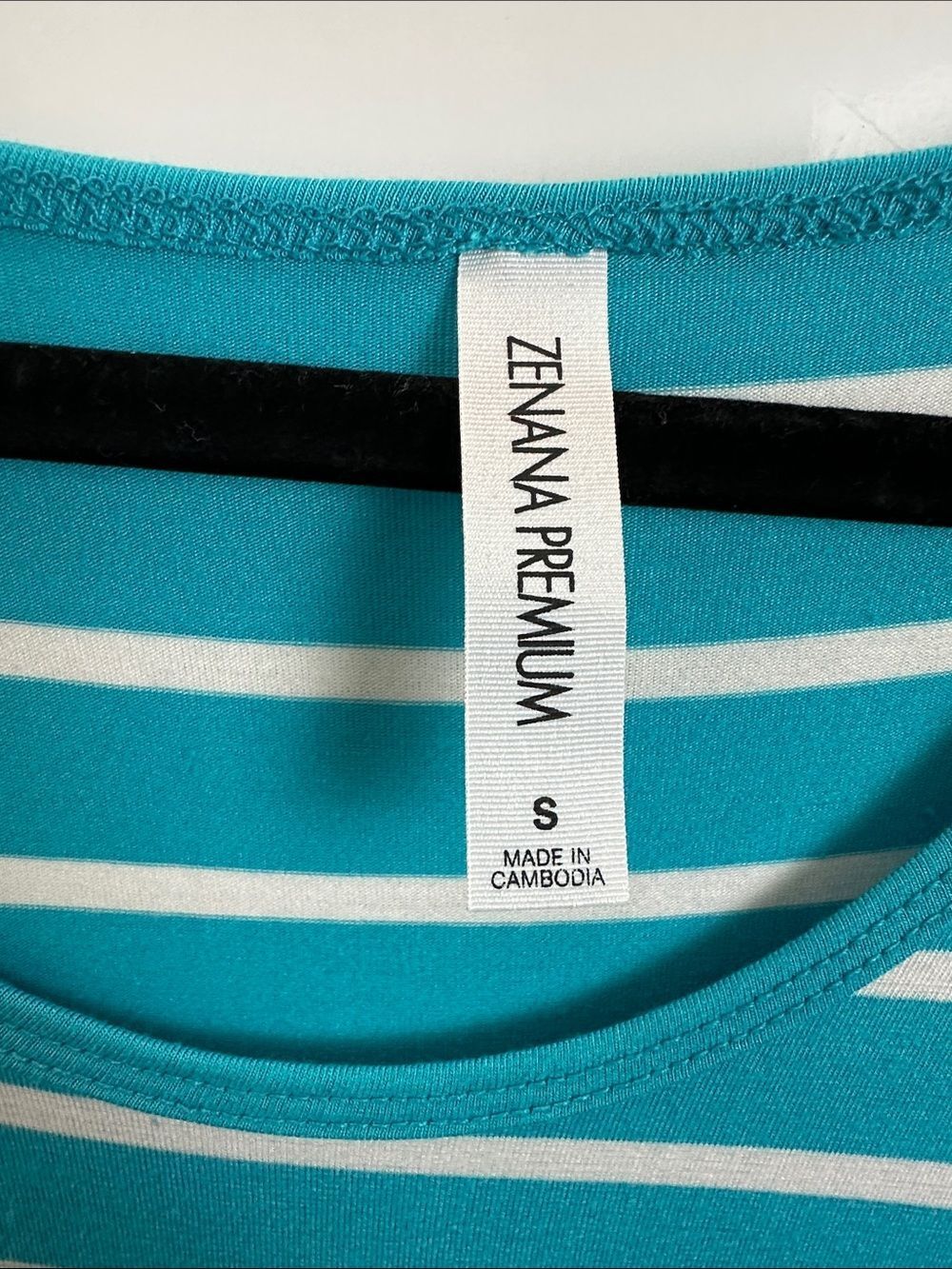 ZENANA  Teal & White Stripe Tank Top - Undetermined Brand - Picture 2 of 7